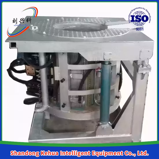 Frequência intermediária de alumínio Shell 0,75t Forno de indução Equipamento de fundição de cobre Fábrica chinesa