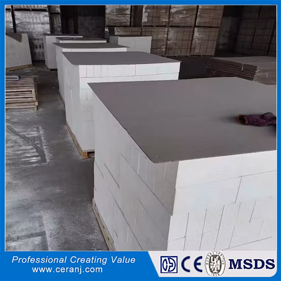 Fornalha de bateria de lítio que alinha tijolo de fogo de pouco peso refratário da isolação